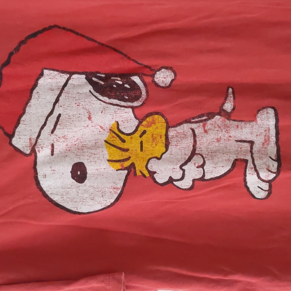Peanuts Holiday Tshirt Snoop and Woodstock - Picture 6 of 7